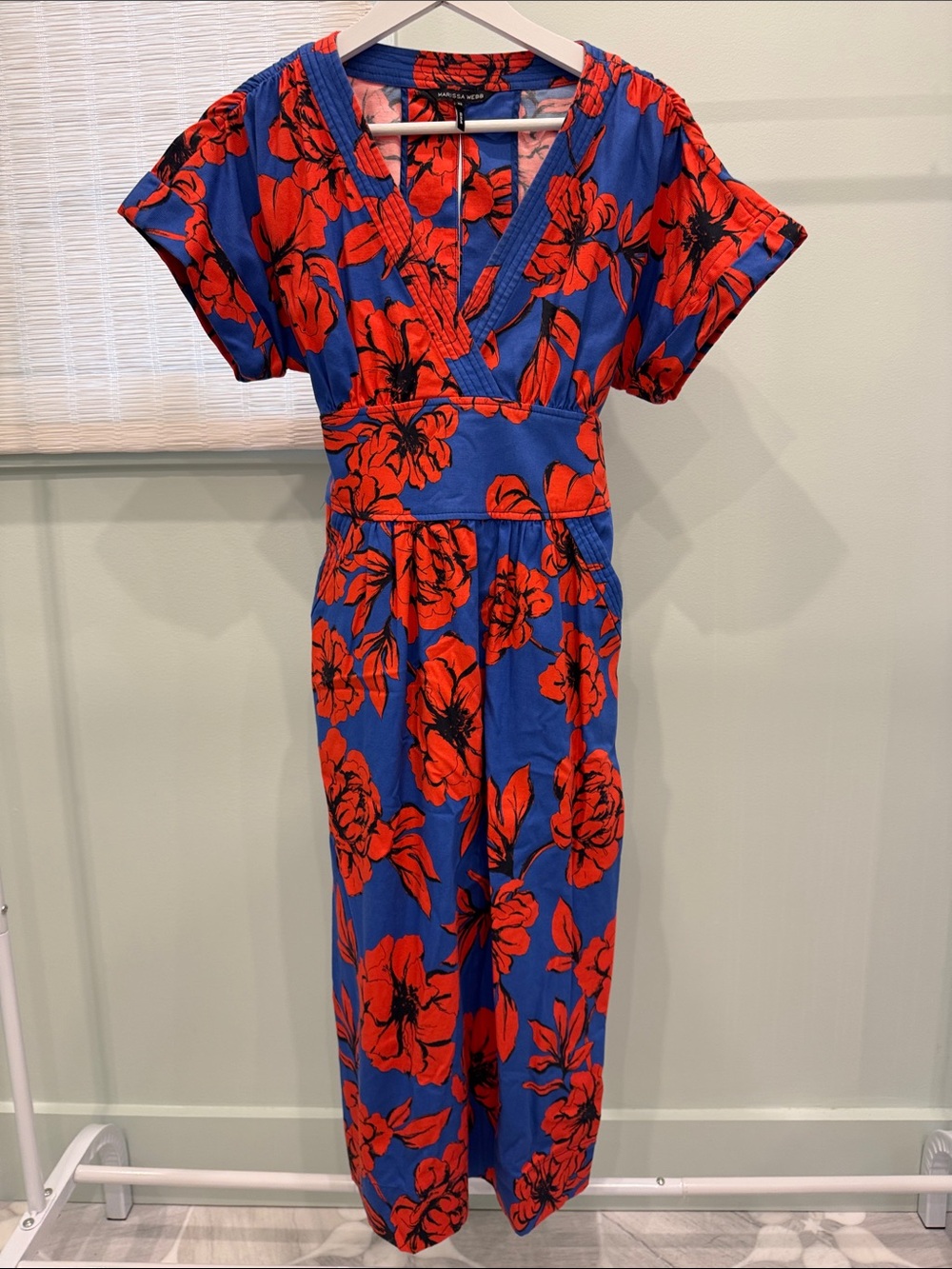 Marissa Webb Blue and Red Floral Kids One-Piece